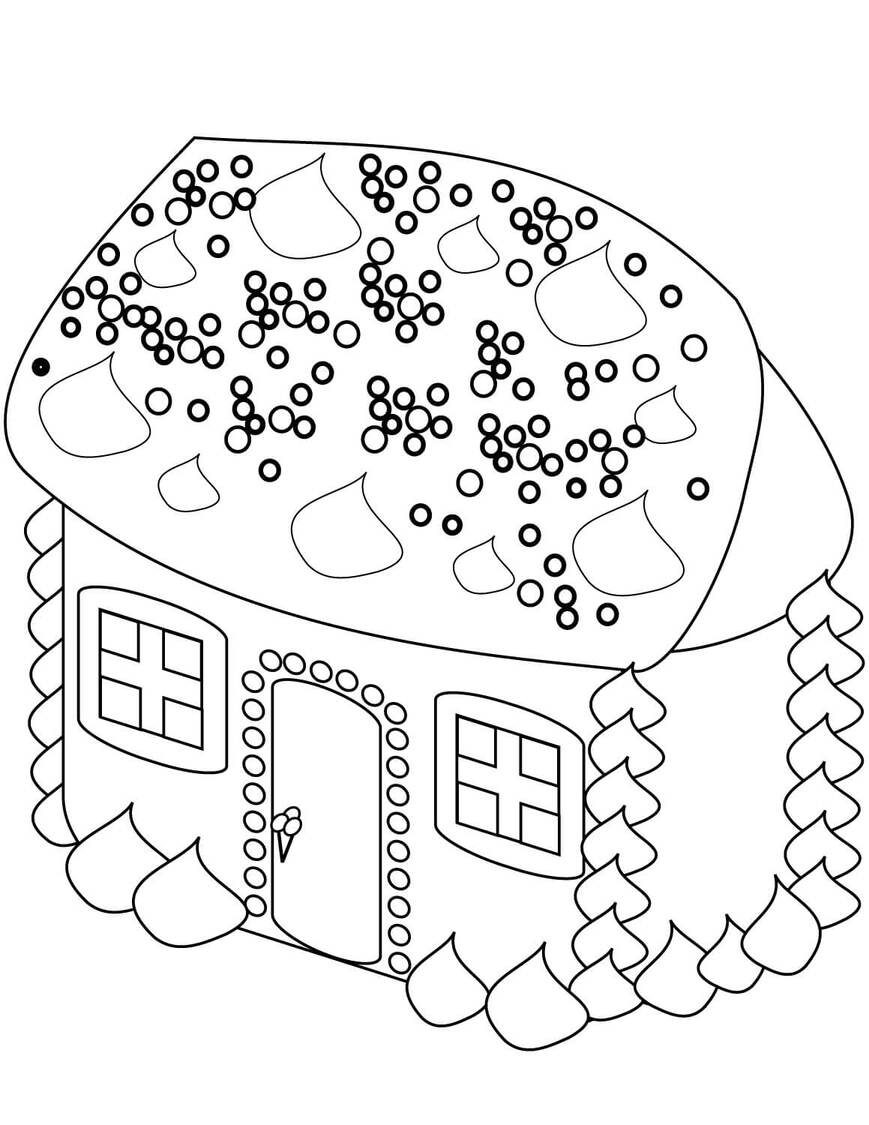Lebkuchenhaus für Kinder zeichnen