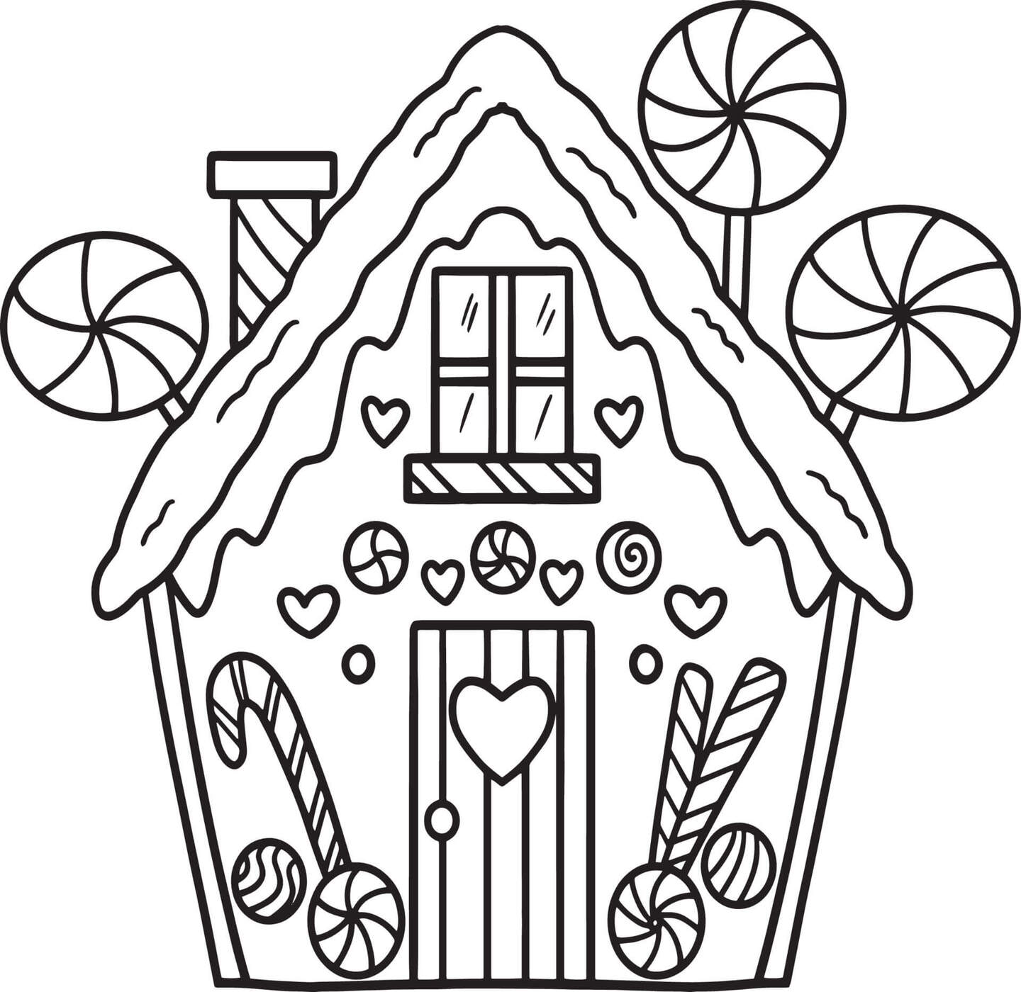 Lebkuchenhaus zum Ausdrucken