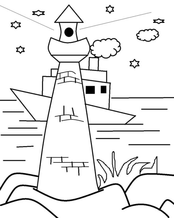Leuchtturm und Boot