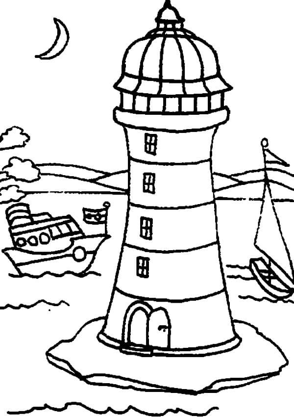Leuchtturm und Boote