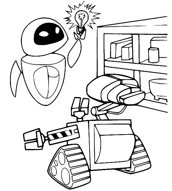 Wall-E-Druck zeichnen
