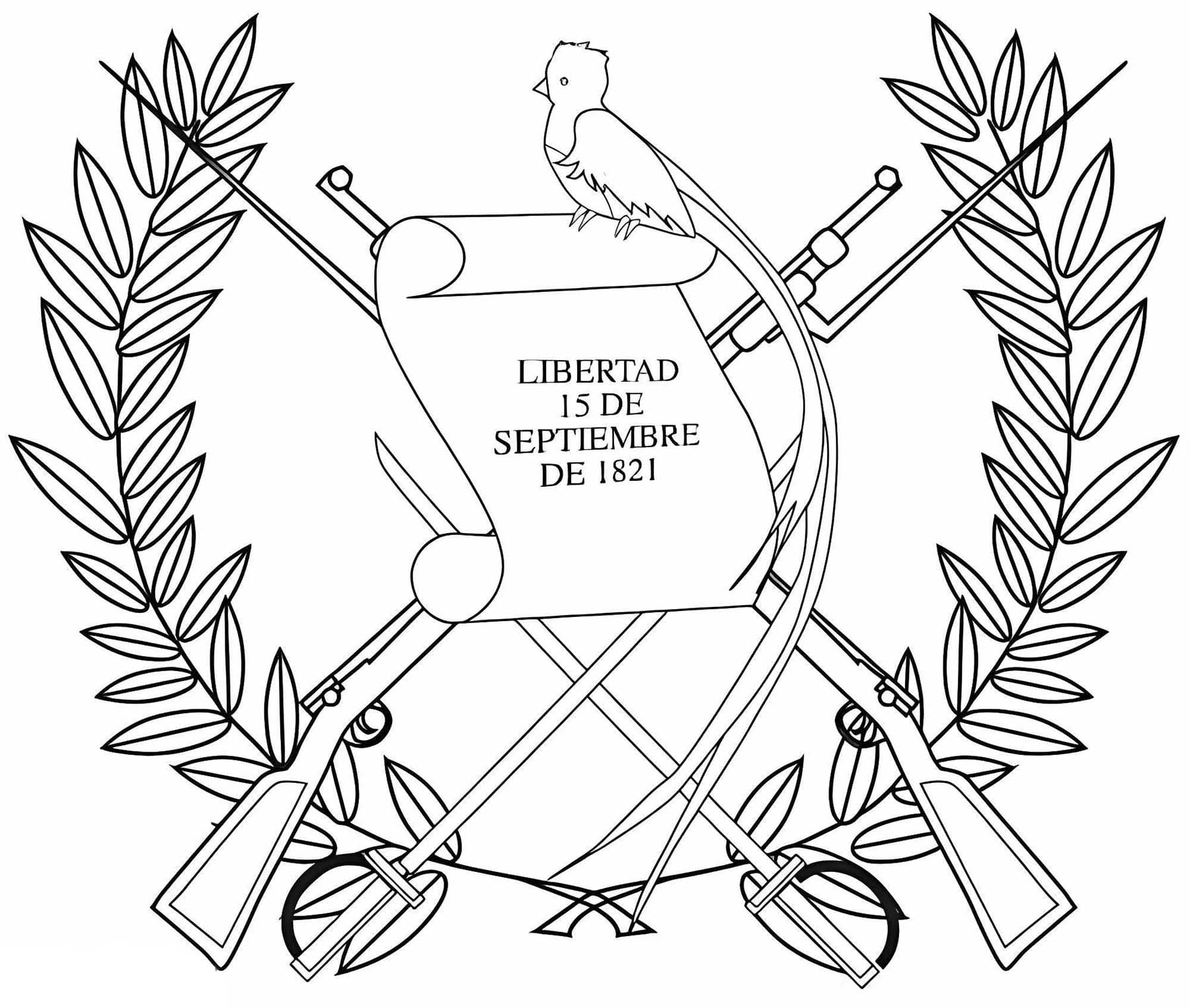 Wappen zeichnen Guatemala