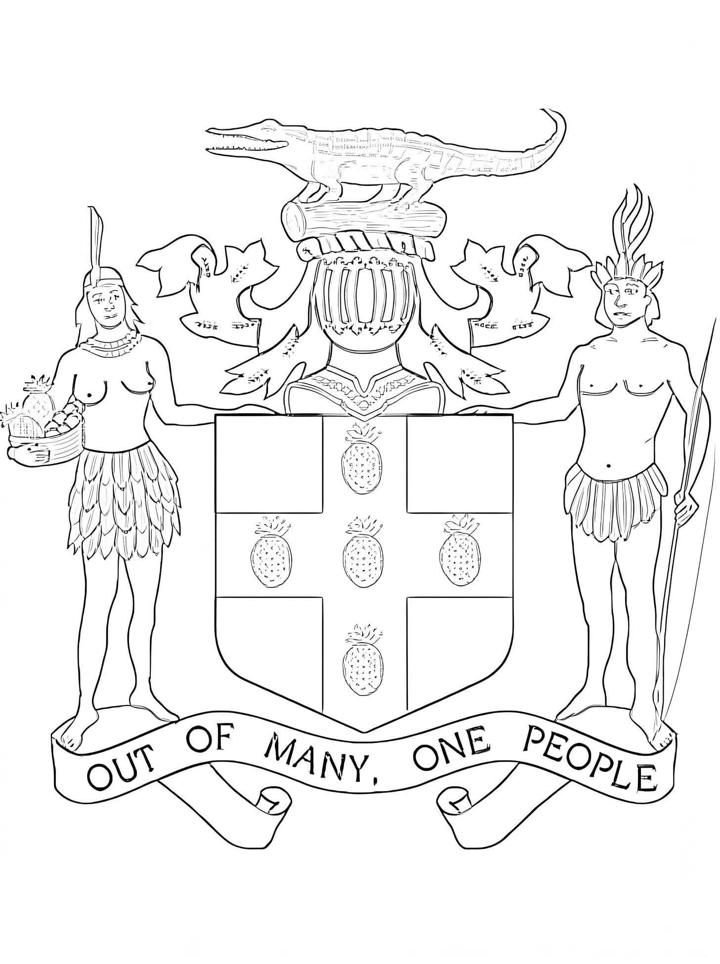 Wappen zeichnen Jamaica