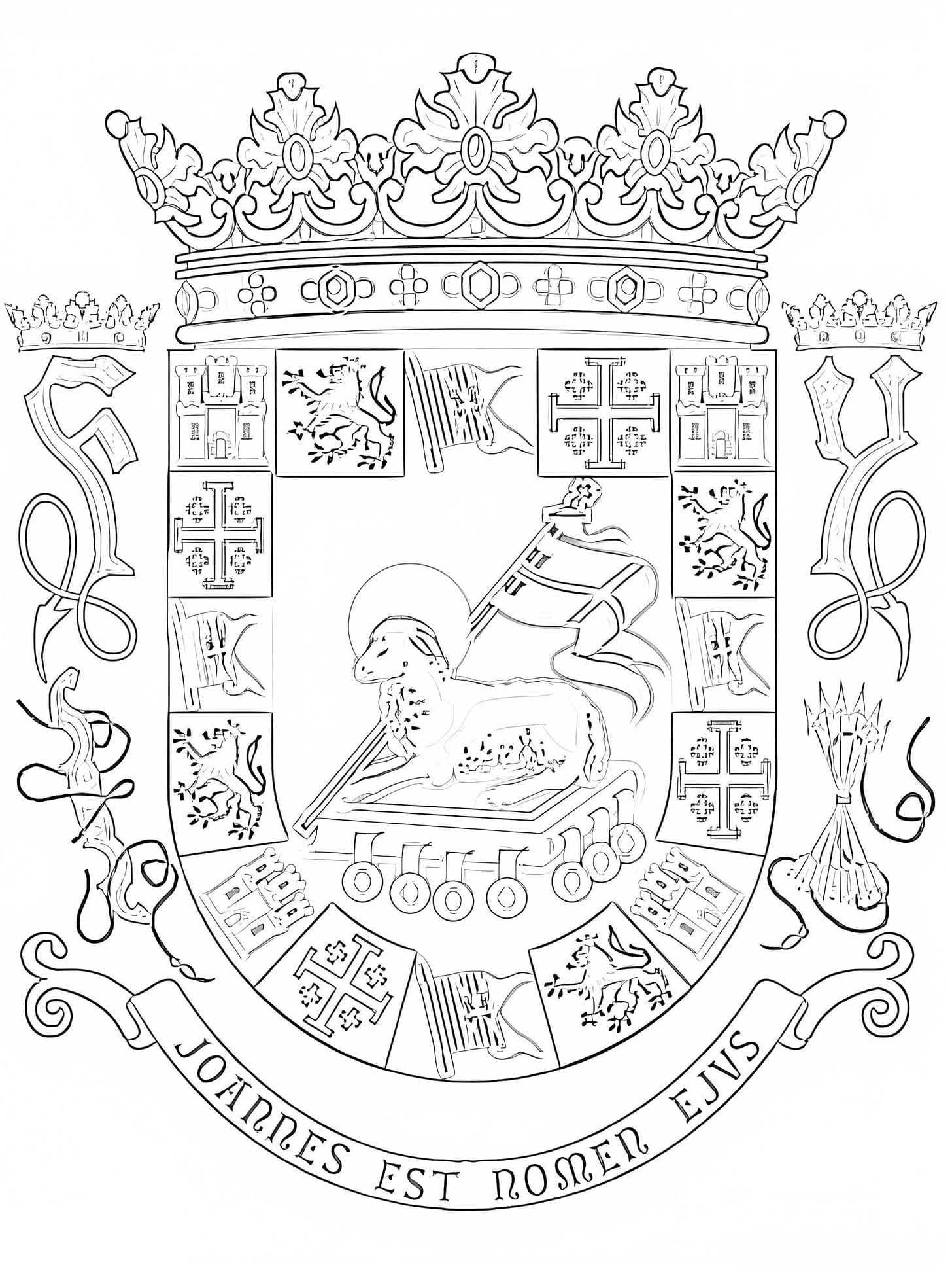 Wappen zeichnen Puerto Rico