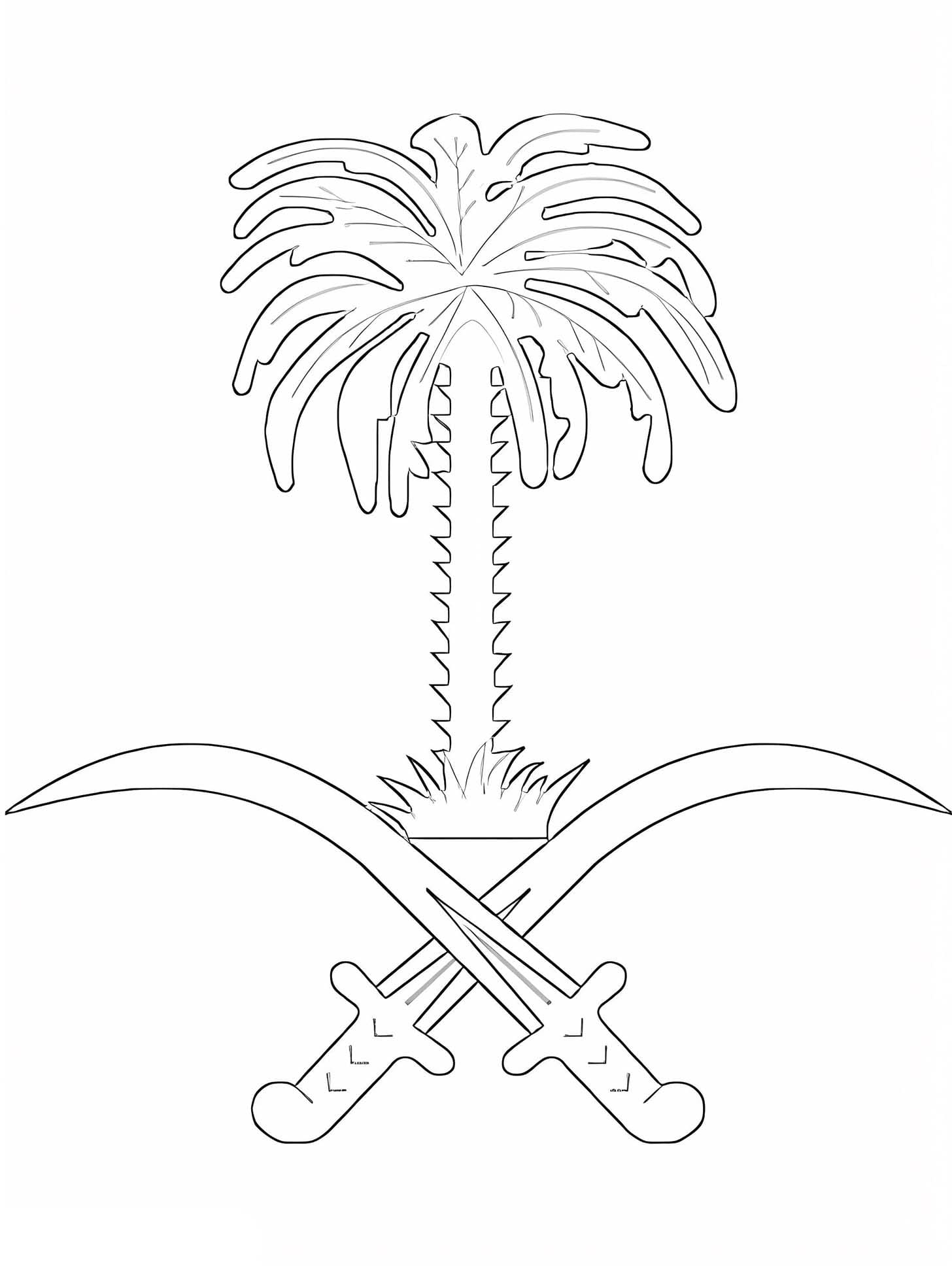 Wappen zeichnen Saudi Arabia