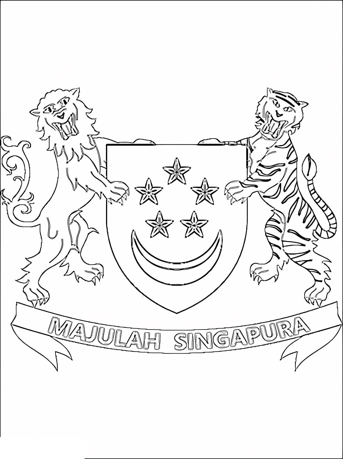 Wappen zeichnen Singapore