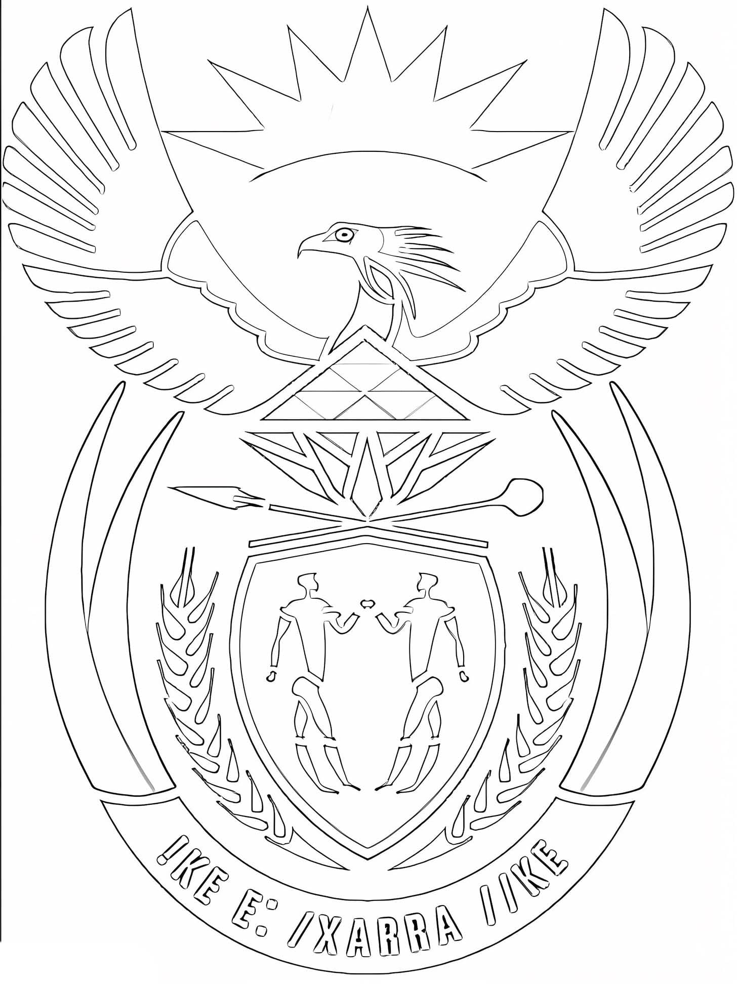 Wappen zeichnen South Africa