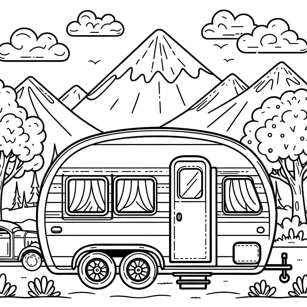 Wohnwagen kostenlos zeichnen