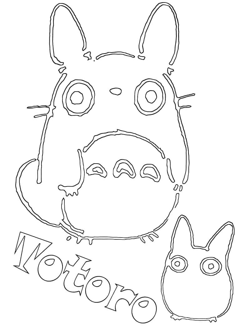 Zeichne Totoro kostenlos