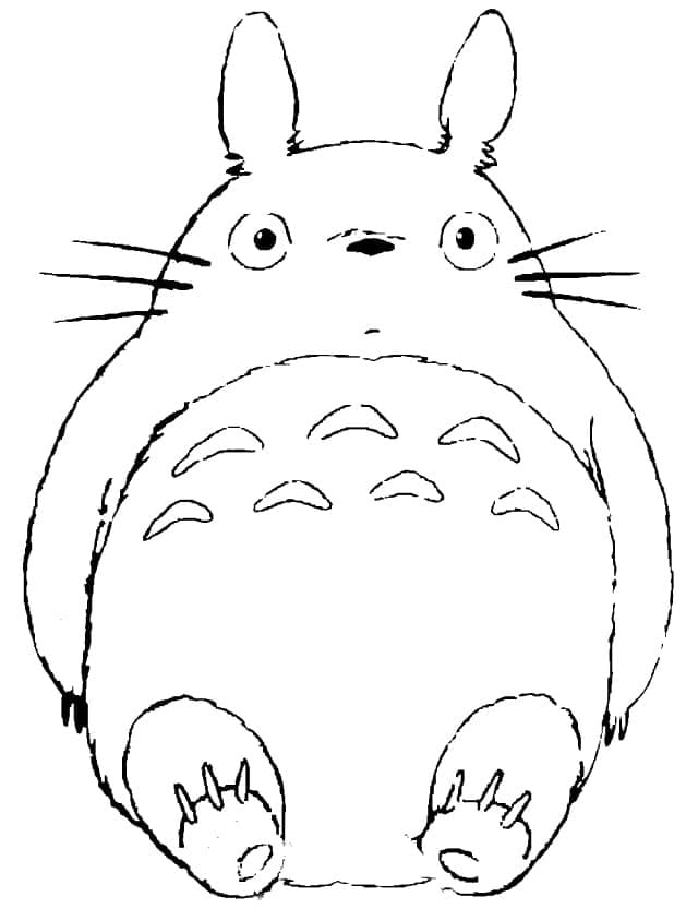 Zeichne ein Totoro Bild