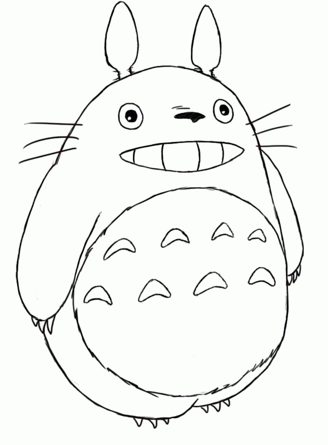 Zeichne einen lächelnden Totoro