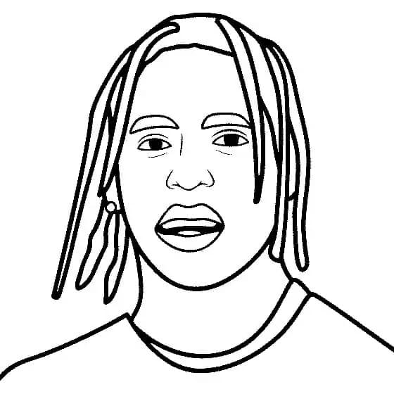 Zeichnen Sie Travis Scott einfach