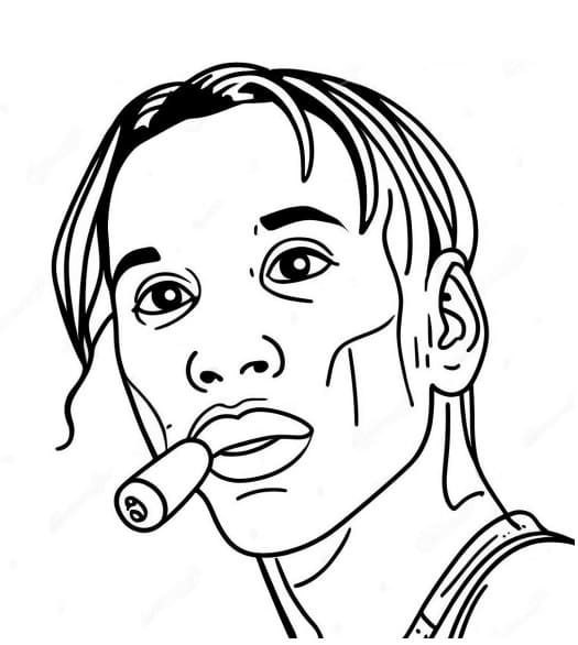 Zeichnen Sie Travis Scott