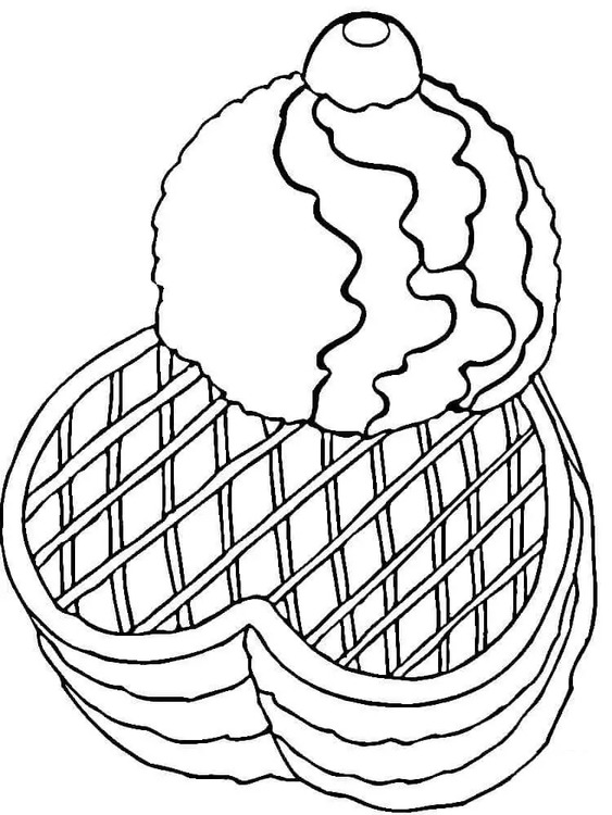 Zeichnen Waffeln kostenlos zum Ausdrucken