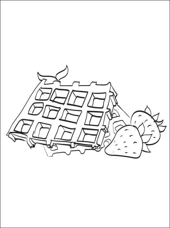 Zeichnen Waffeln zum Ausdrucken