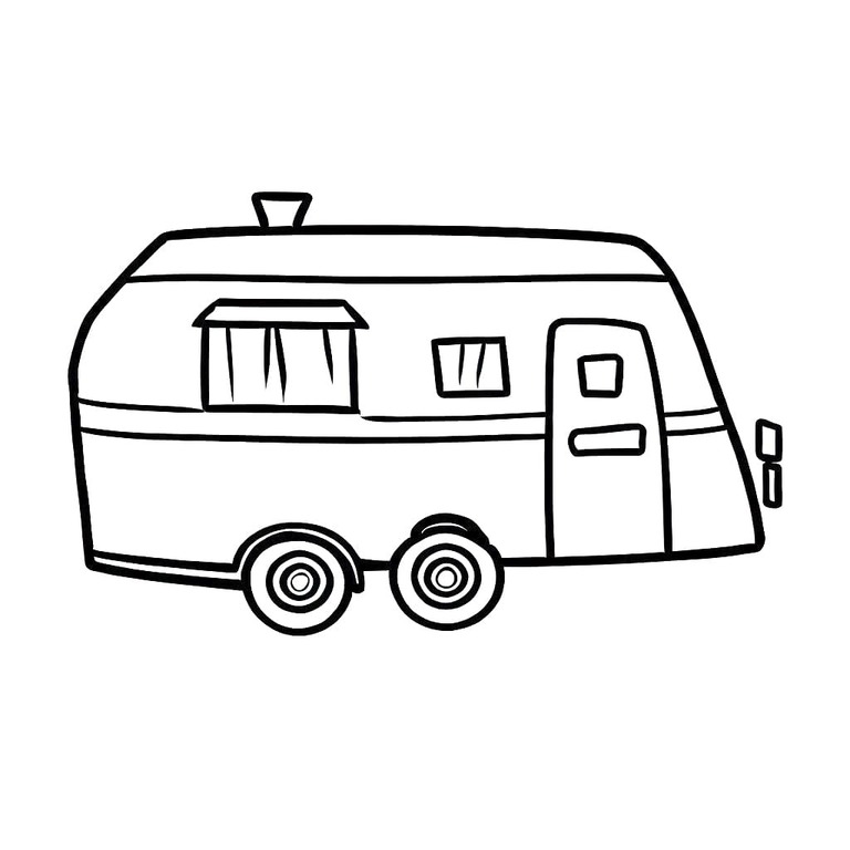 Zeichnen Wohnwagen druckbar
