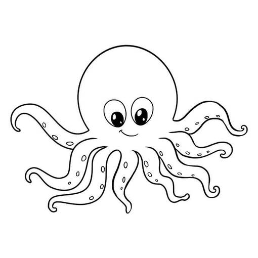 Bild Oktopus kostenlos druckbar
