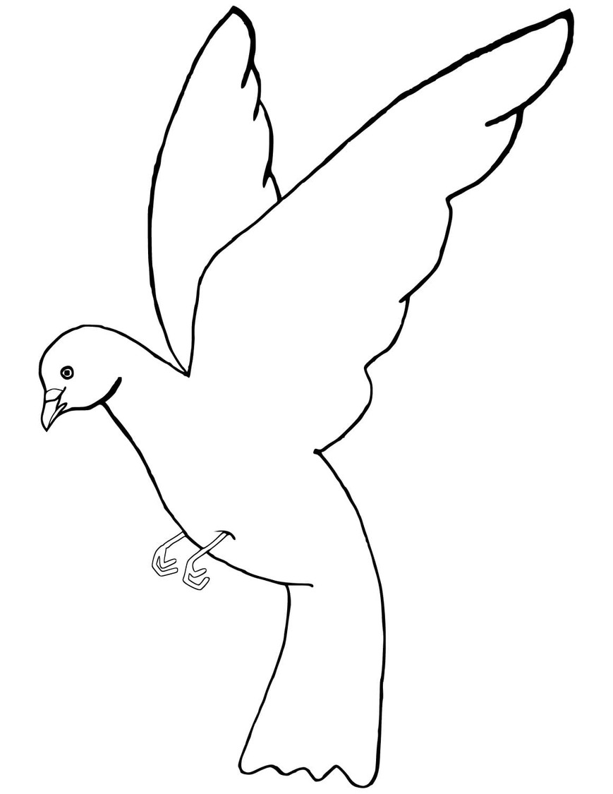 Eine fliegende Tauben