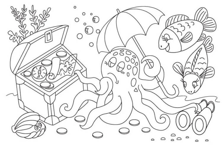 Oktopus druckbar