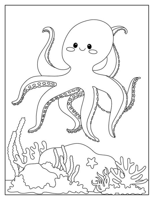 Oktopus kostenlos druckbar