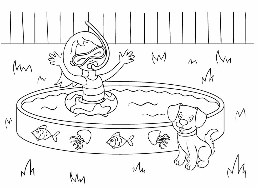 Schwimmbad zum Ausdrucken