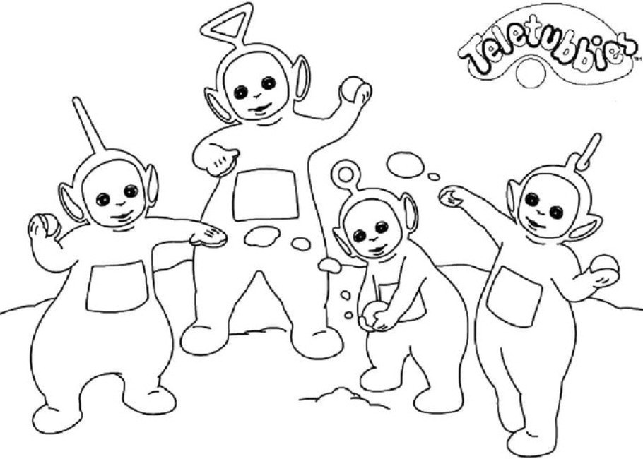 Zeichne Dipsy, Tinky Winky, Po und Laa-Laa