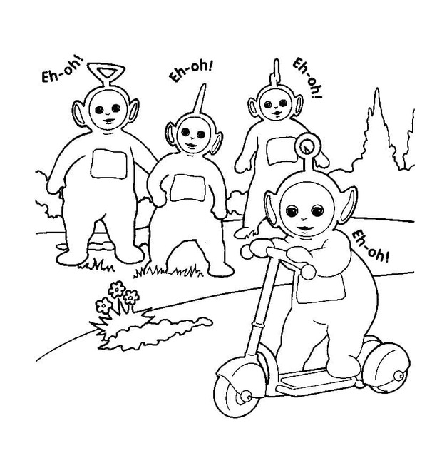 Zeichne Figuren aus Teletubbies