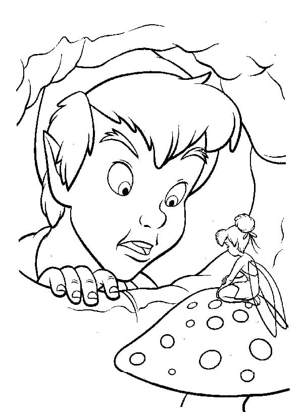 Zeichne Peter Pan mit Tinkerbell