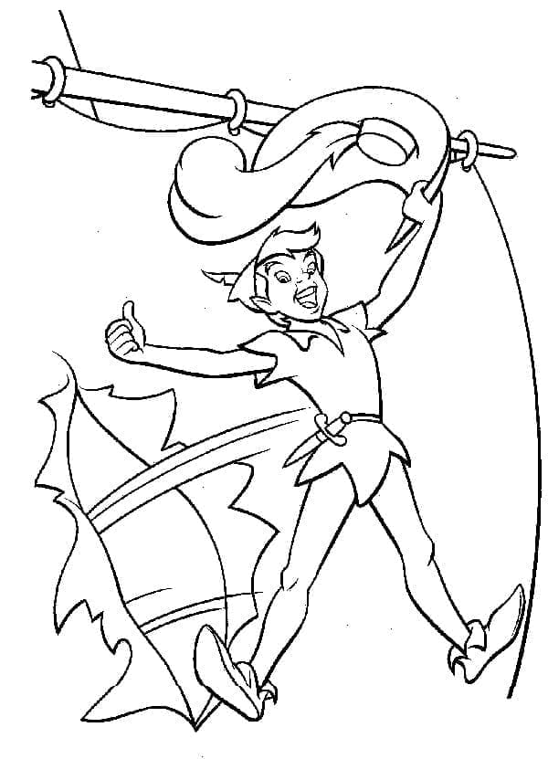 Zeichne Peter Pan sehr glücklich