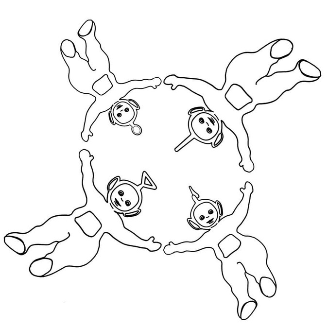 Zeichne Teletubbies kostenlos