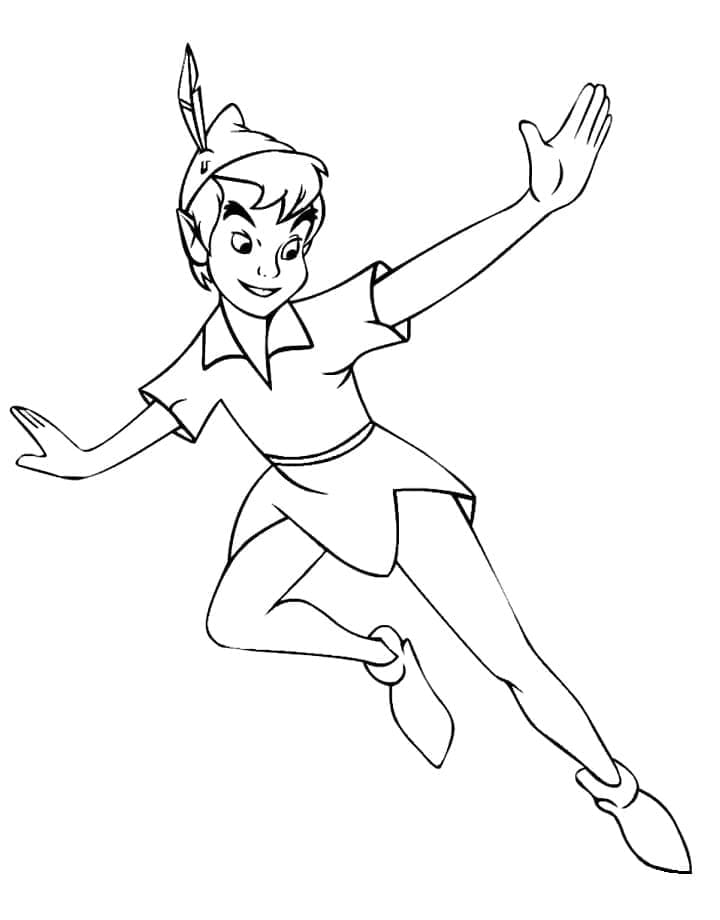 Zeichne den Peter Pan ist fliegend