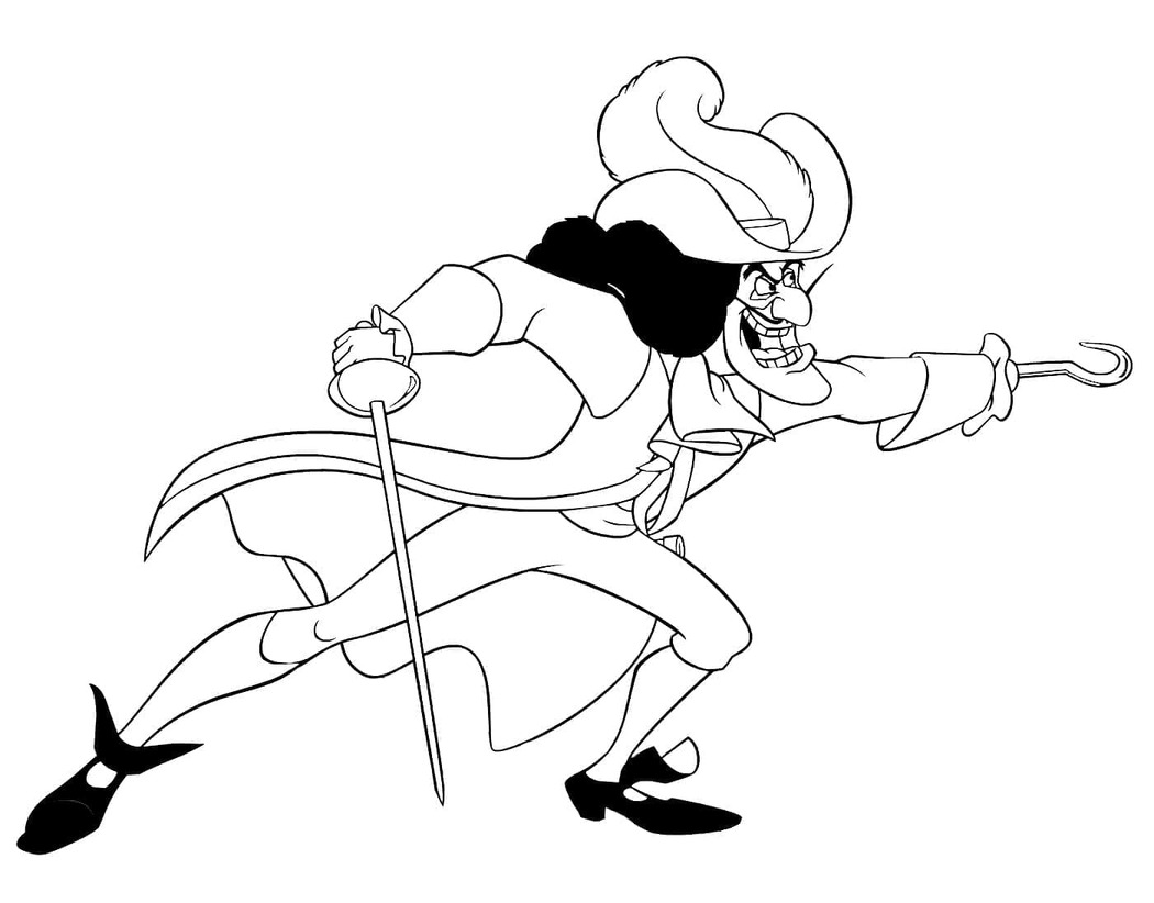 Zeichne den bösen Captain Hook