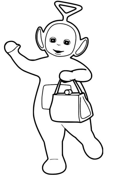 Zeichne den fröhlichen Tinky Winky