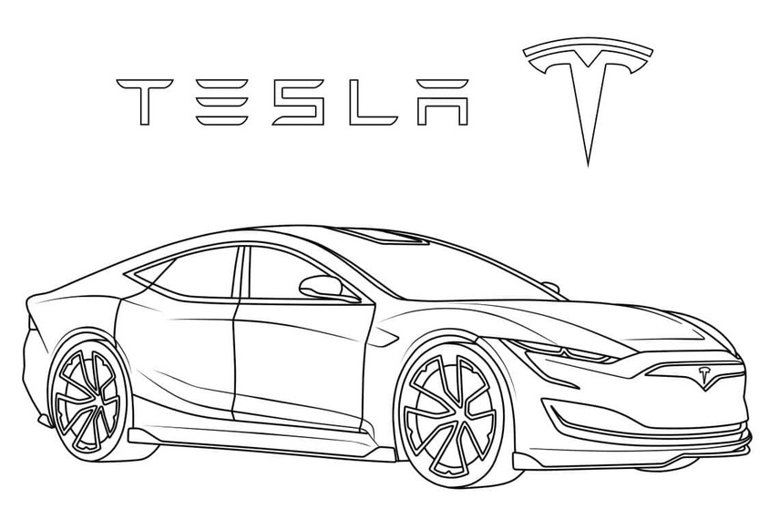 Zeichne ein Tesla