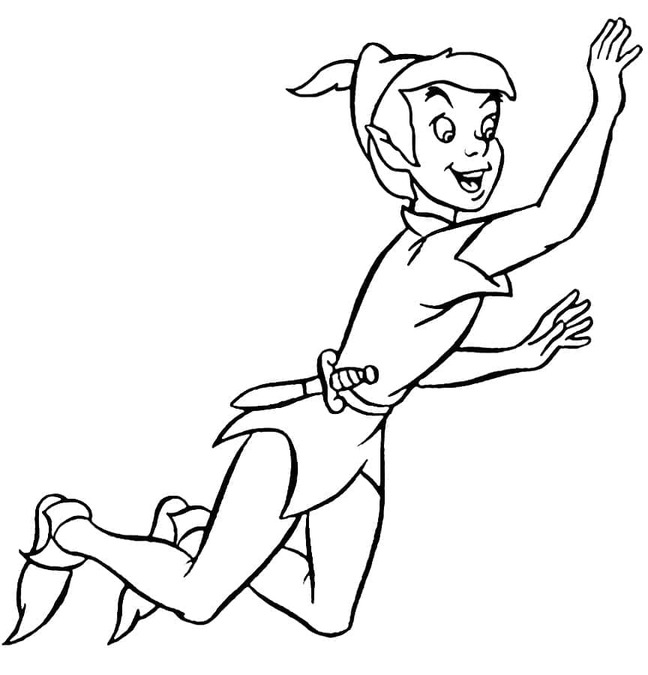 Zeichne einen freundlichen Peter Pan
