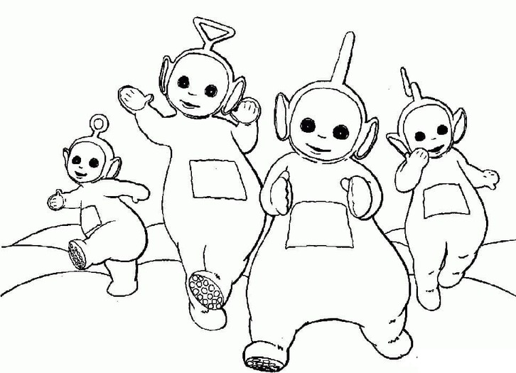 Zeichne freundliche Teletubbies
