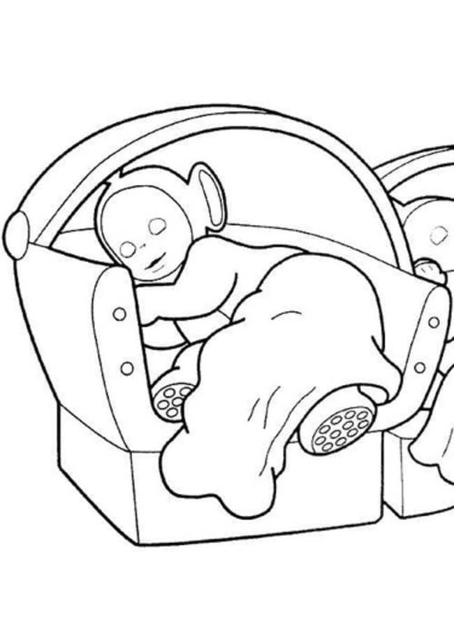 Zeichne schlafende Teletubbies