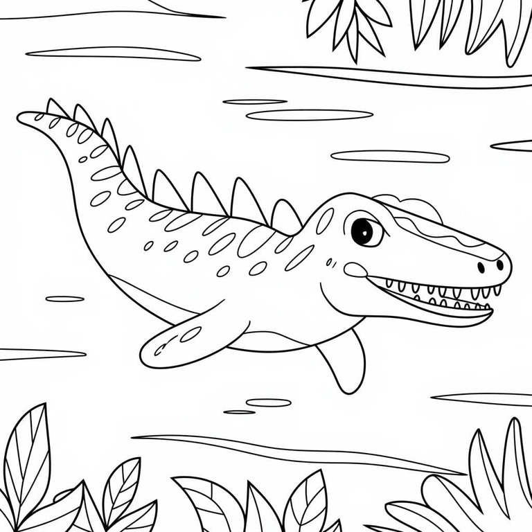 Zeichnen Mosasaurus 6