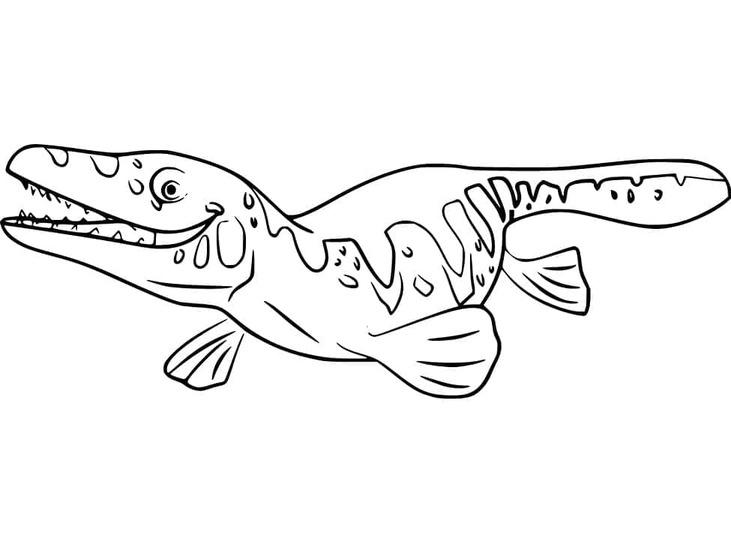 Zeichnen Mosasaurus schlicht bei Kindern