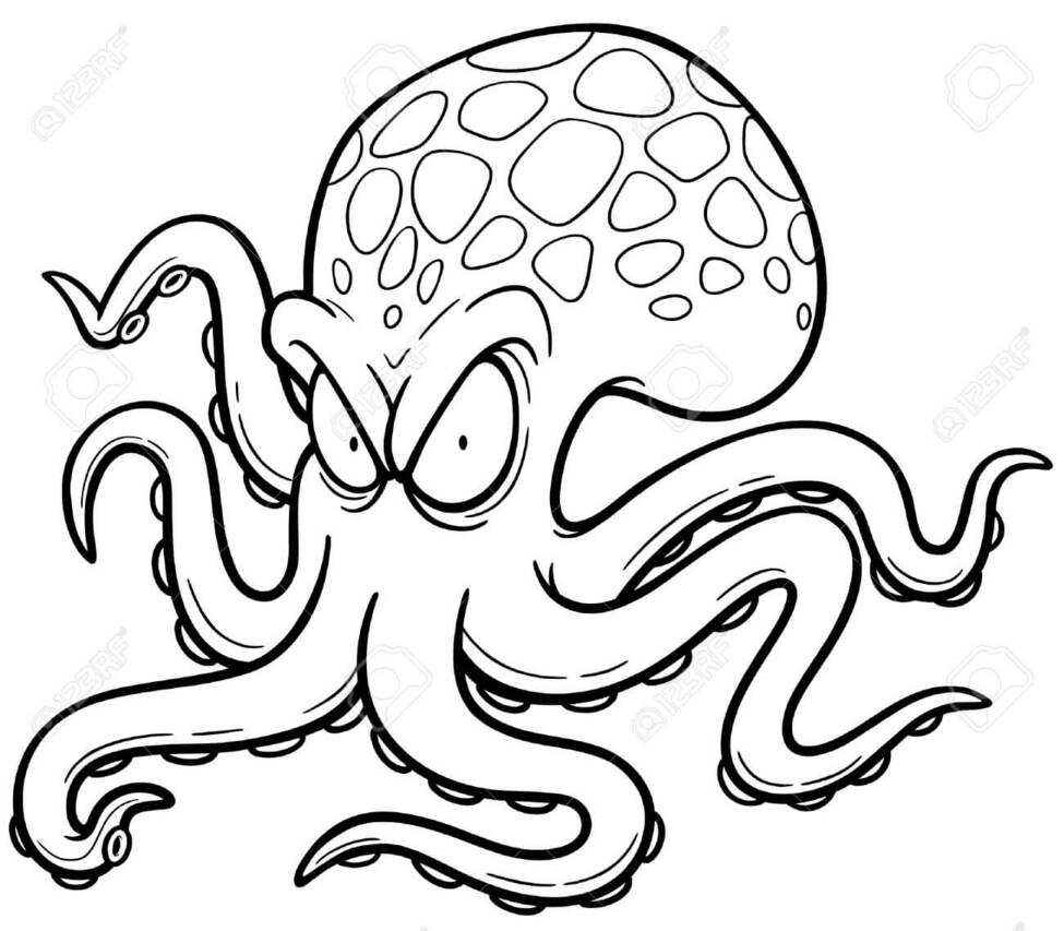 Zeichnen Oktopus einfach