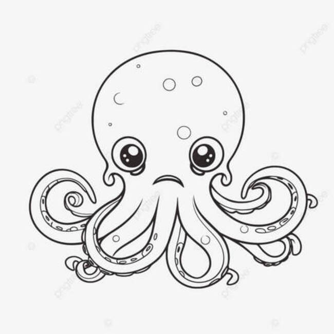 Zeichnen Oktopus für Kinder