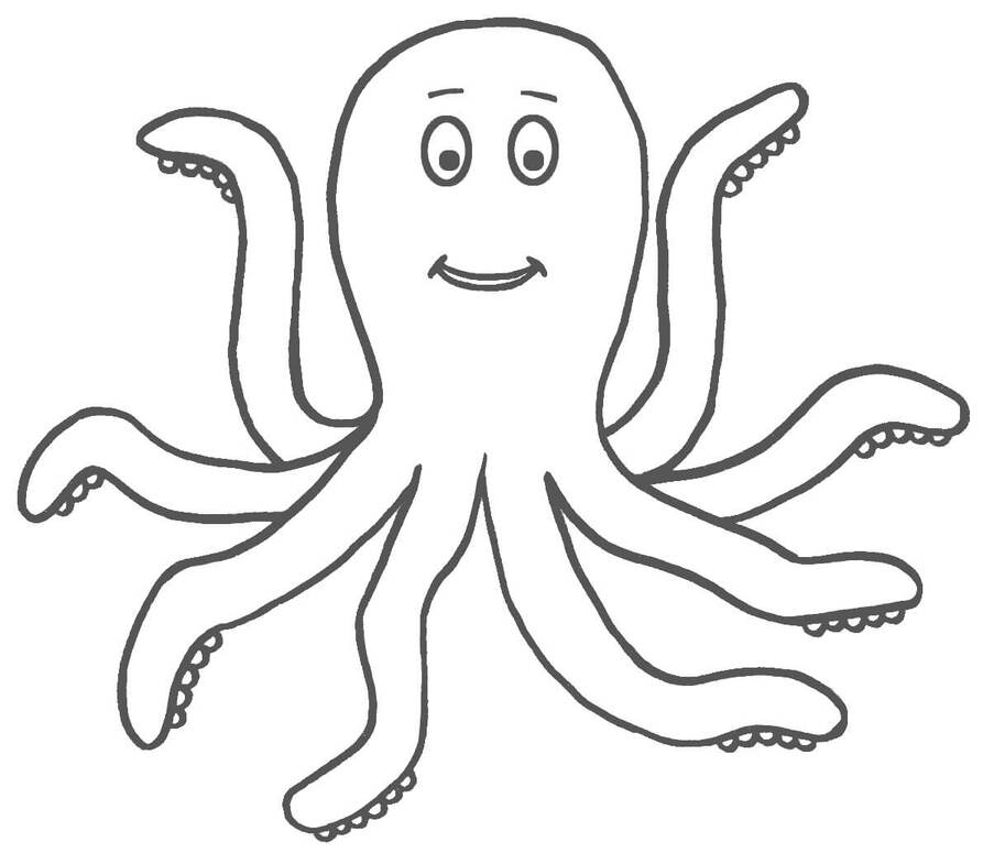 Zeichnen Oktopus kostenlos druckbar