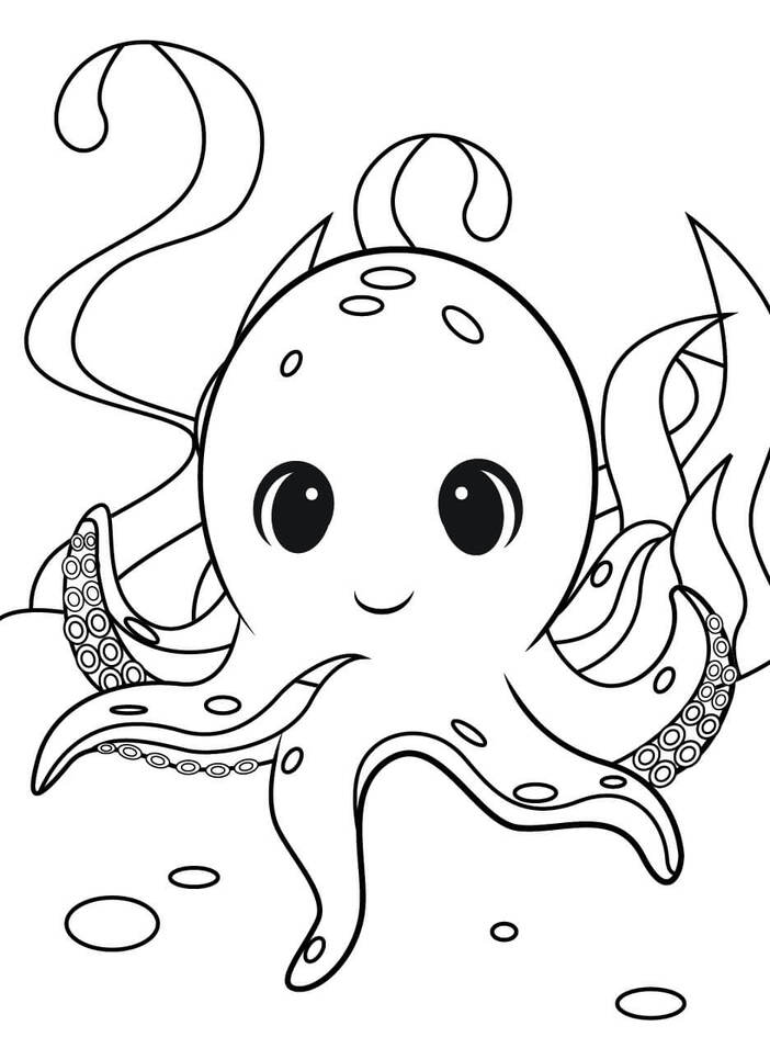 Zeichnen Oktopus schlicht