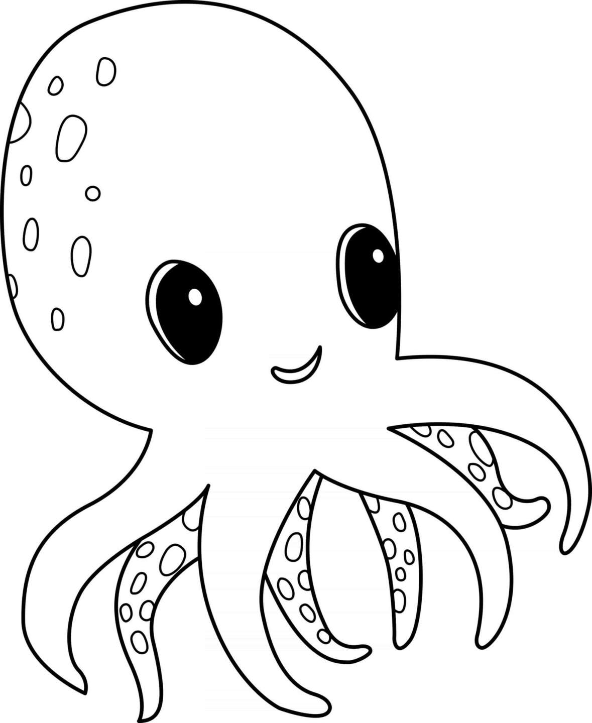 Zeichnen Oktopus zum Ausdrucken
