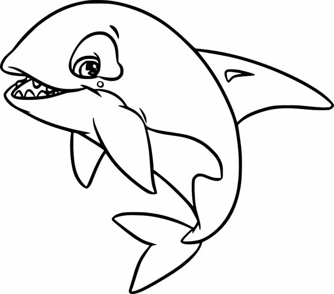 Zeichnen Orca sehr schlicht