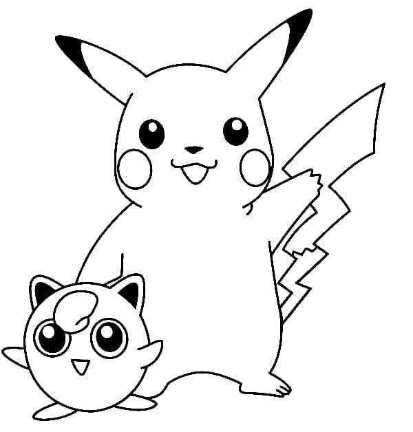 Zeichnen Pummeluff mit Pikachu