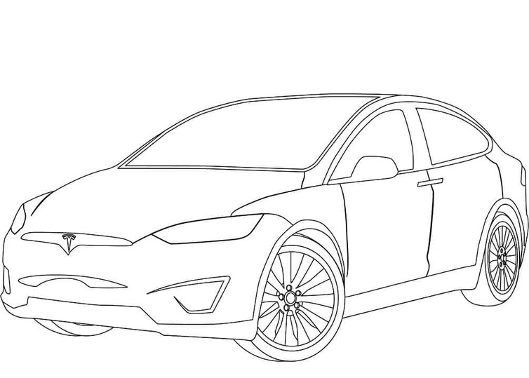 Zeichnen Sie Tesla Modell X