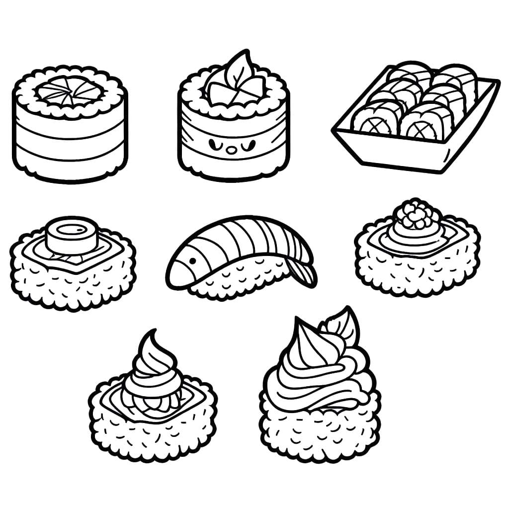 Zeichnen Sushi 1