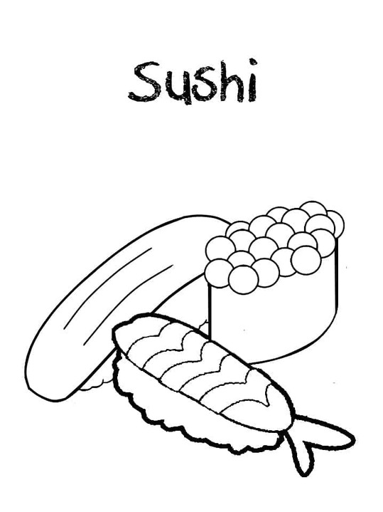 Zeichnen Sushi basisch
