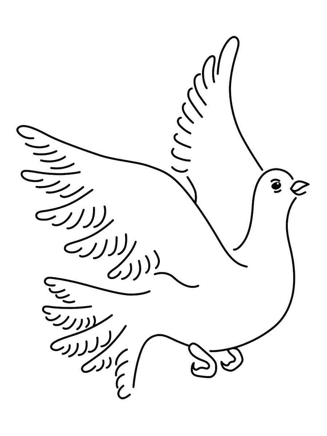 Zeichnen Tauben fliegt